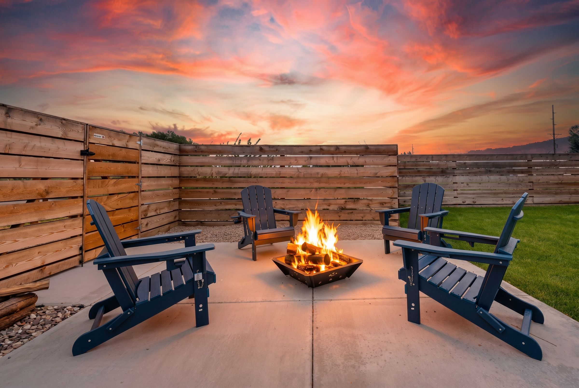 Southeast Idaho patio at sunset